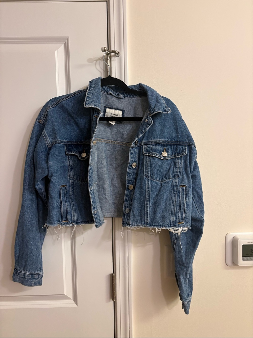 Cropped Blue Denim Jacket